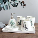 Ceramic Plant Bathroom Set - Plantasiathemarket