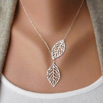 Double Leaf Pendant Necklace - Plantasiathemarket