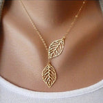 Double Leaf Pendant Necklace - Plantasiathemarket