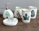 Ceramic Plant Bathroom Set - Plantasiathemarket