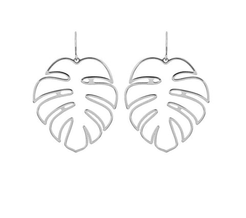 Monstera Leaf Dangle Earrings - Plantasiathemarket