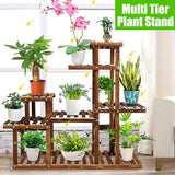 Multi-tier Wooden Plant Stand - Plantasiathemarket