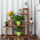 Multi-tier Wooden Plant Stand - Plantasiathemarket